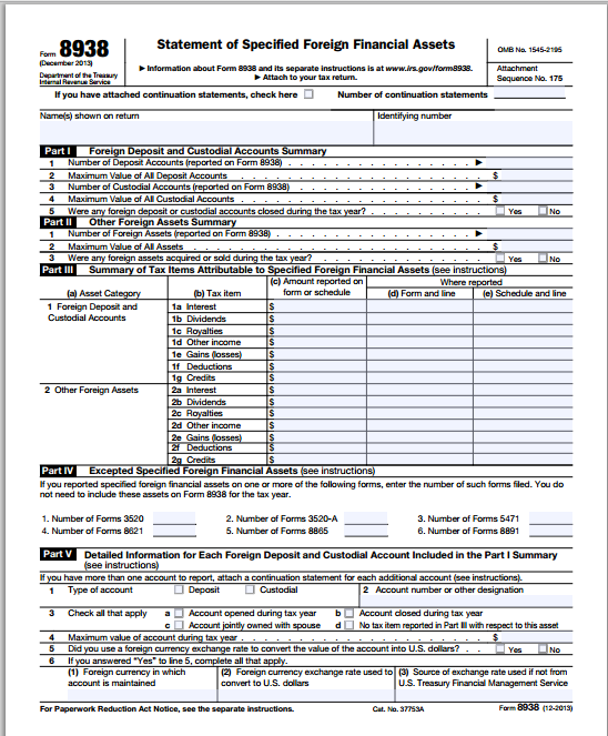 Form 8938