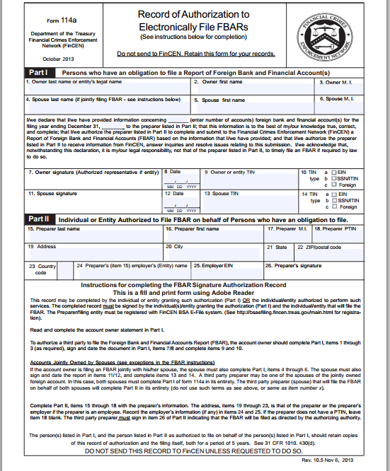 Form FinCEN 114